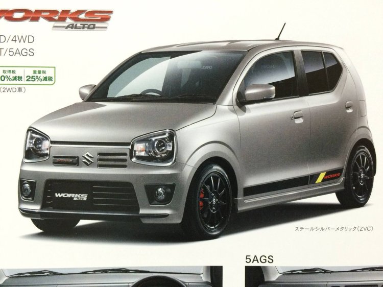 Suzuki Alto Works front three quarter brochure image