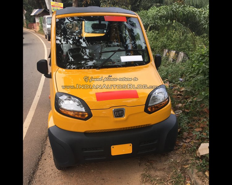Bajaj Qute front snapped testing in Trivandrum