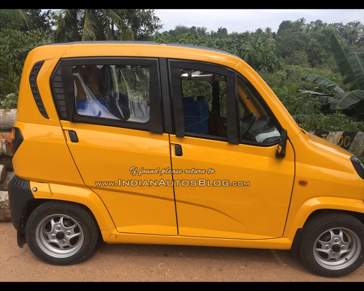 Bajaj Qute side snapped testing in Trivandrum