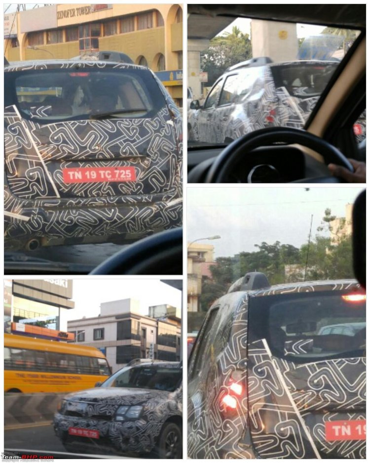 Renault Duster 2016 spotted with new bumpers, lights