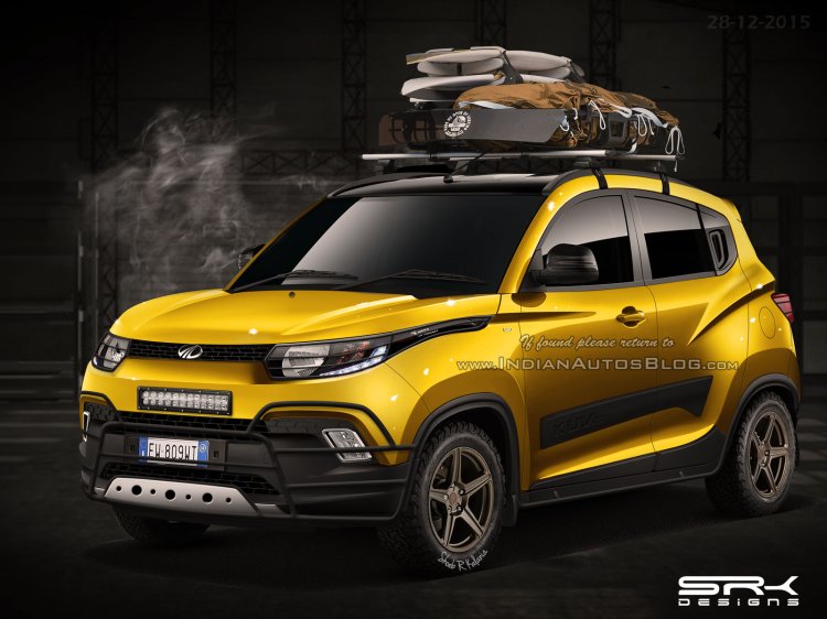 Mahindra KUV100 customized rendering