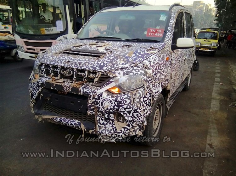 Mahindra Quanto facelift front fascia bumper spied