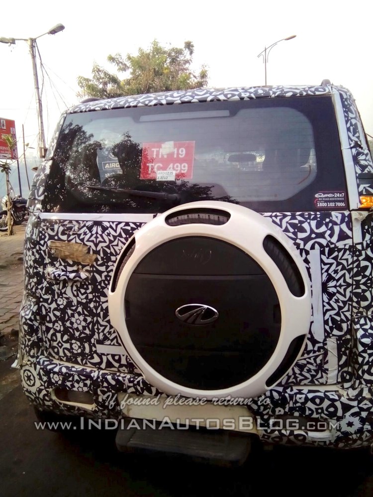 Mahindra Quanto facelift rear spare wheel spied
