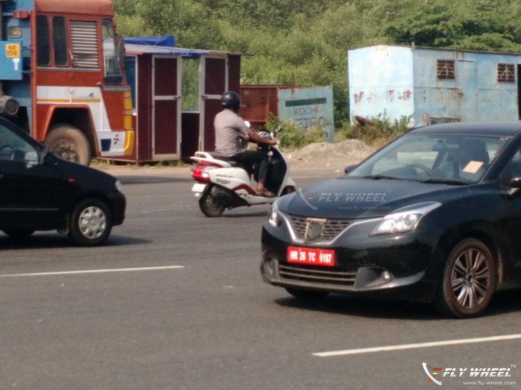 Maruti-Baleno-BoosterJet-variant-front-spied-in-Kochi