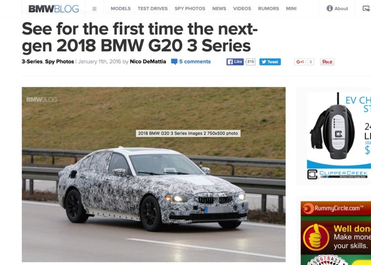 Next generation BMW 3 Series (G20) spotted testing