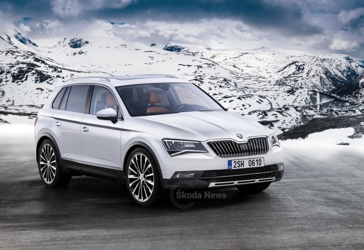 Skoda Kodiak 5-seat rendering (white)