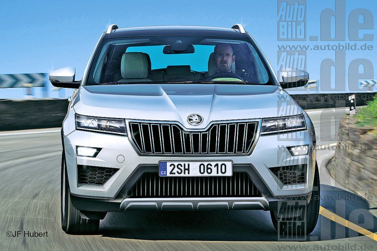 Skoda Kodiak front fascia rendering
