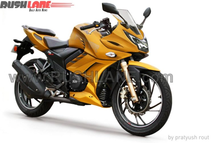 TVS Apache RTR 200 fully faired version rendering