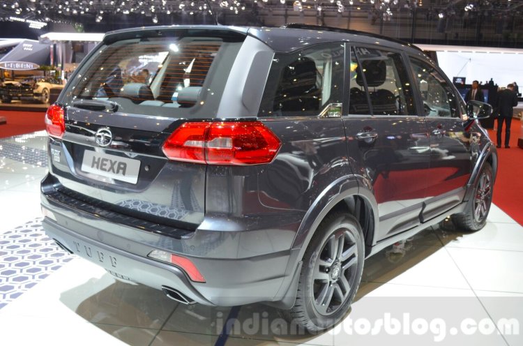 Tata Hexa Tuff rear three quarters at Geneva Motor Show 2016