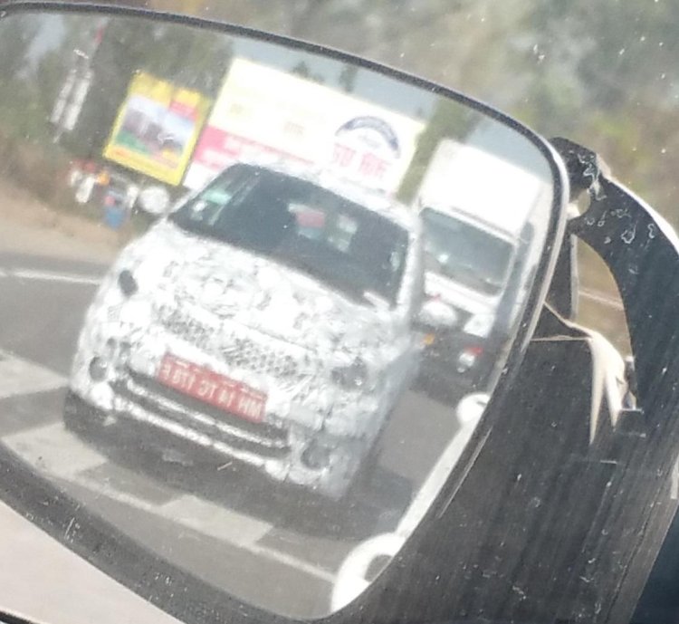 Tata Zica-based compact sedan (Tata Sway) front snapped testing
