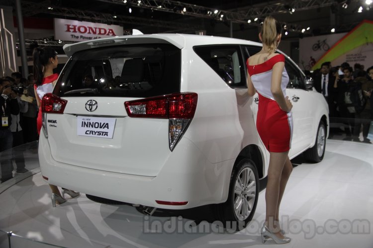 Toyota Innova Crysta rear quarters at Auto Expo 2016