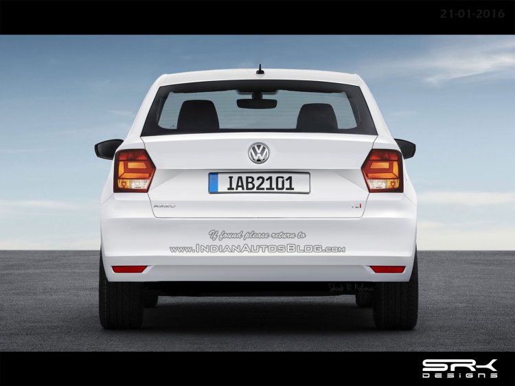 VW Ameo compact sedan IAB rendering