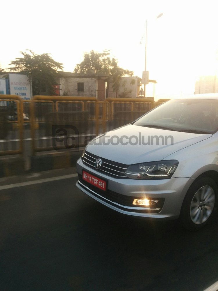VW Vento with LED DRLs spied