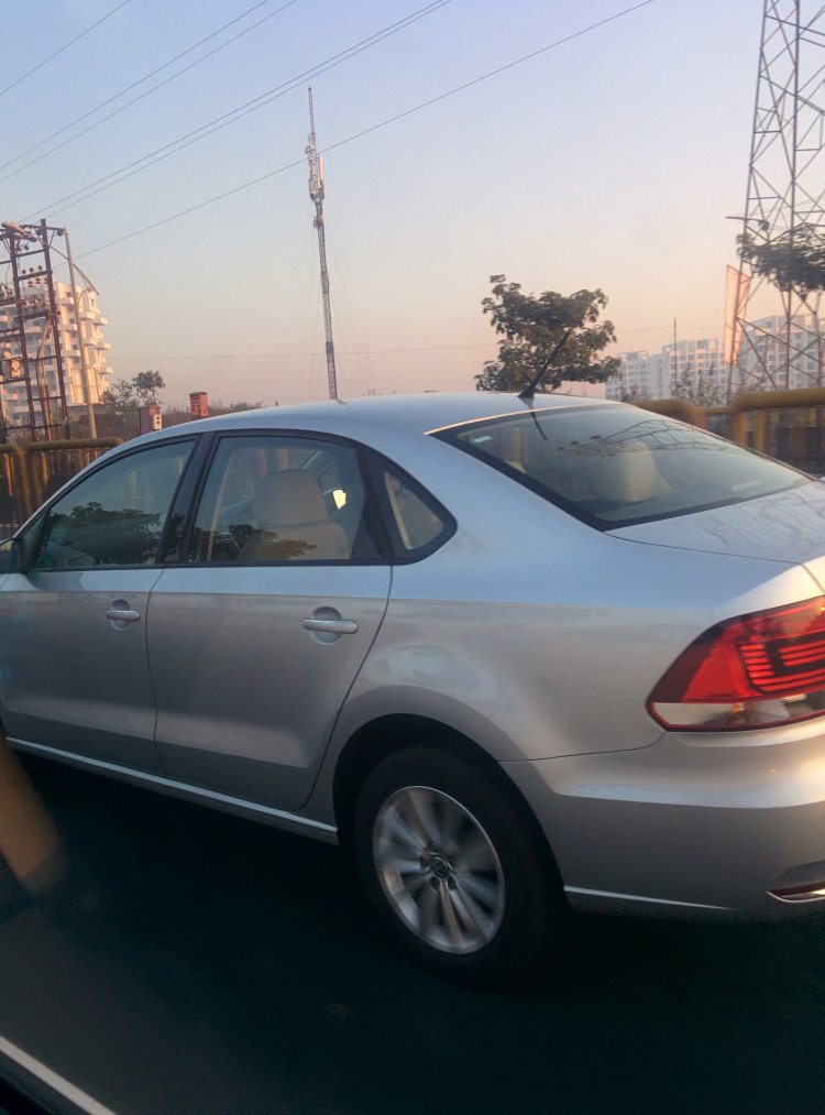 VW Vento with LED DRLs taillight spied