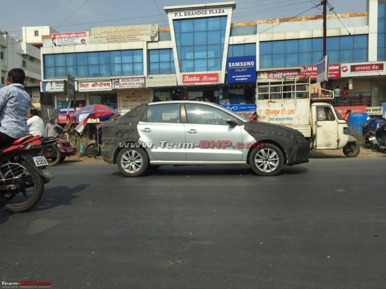 VW sub-4m sedan side spotted testing
