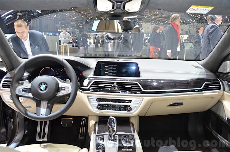 2016 BMW 7 Series M760Li xDrive dashboard at the 2016 Geneva Motor Show Live