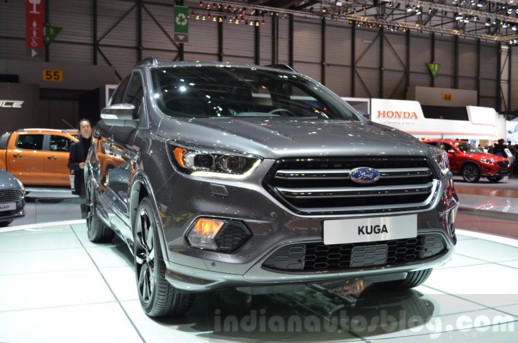 2016 Ford Kuga (facelift) headlamp grille bumper at the 2016 Geneva Motor Show Live