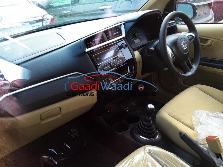  2019  Honda  Amaze facelift  with all new interior  spied