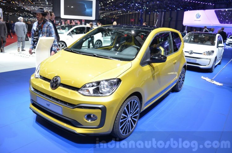 2016 VW Up! (facelift) front quarter at the 2016 Geneva Motor Show