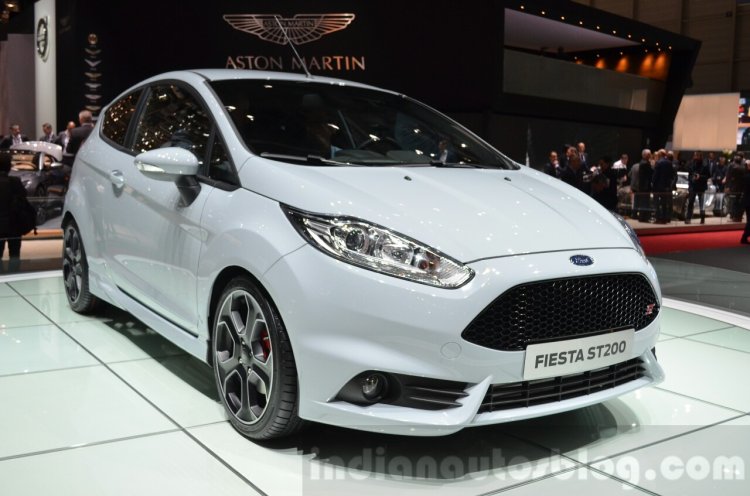 Ford Fiesta ST200 front three quarter at the Geneva Motor Show Live