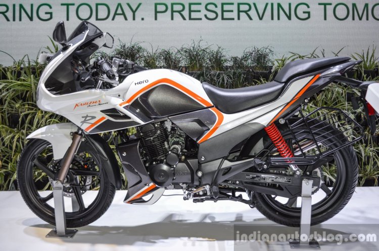Hero Karizma white and orange side