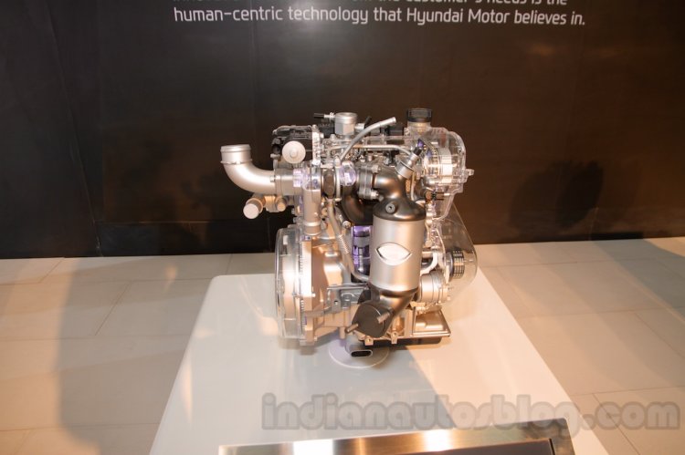 Hyundai 1.0L T-GDI Kappa front close at the Auto Expo 2016