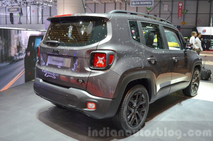 Jeep Renegade Dawn of Justice Special Edition rear three quarter at the Geneva Motor Show Live
