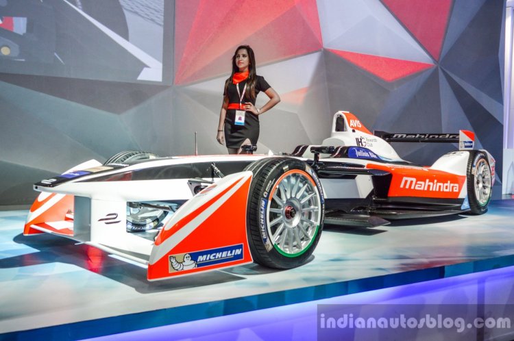Mahindra Formula E race car at Auto Expo 2016