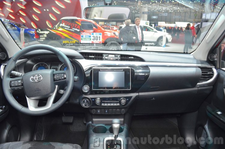 Toyota Hilux dashboard at the 2016 Geneva Motor Show