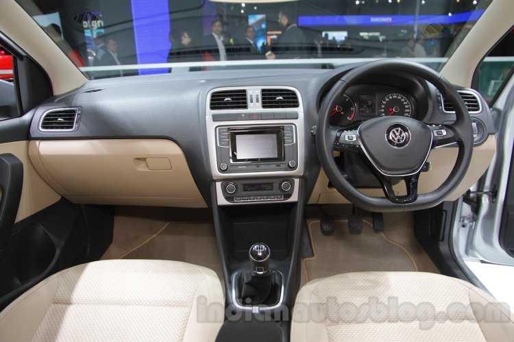 VW Ameo dashboard at Auto Expo 2016