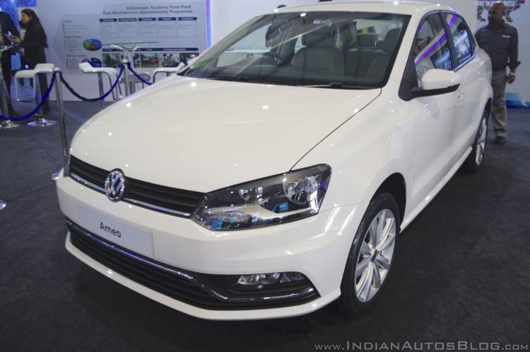 VW Ameo front quarter at the Make in India event