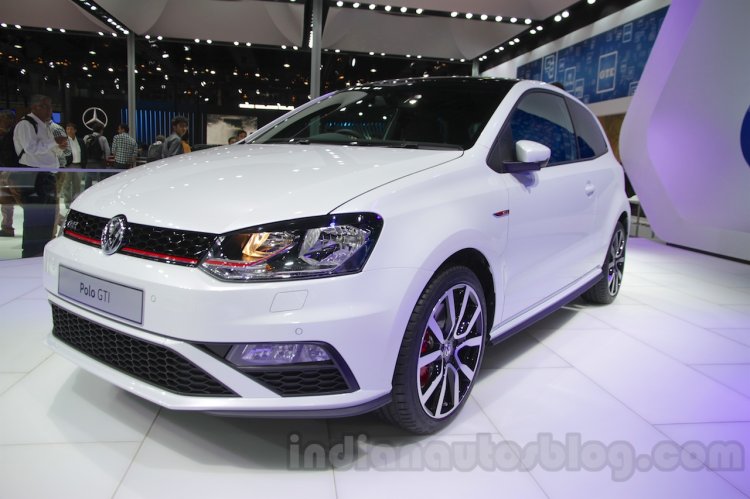 VW Polo GTI front right three quarter at Auto Expo 2016