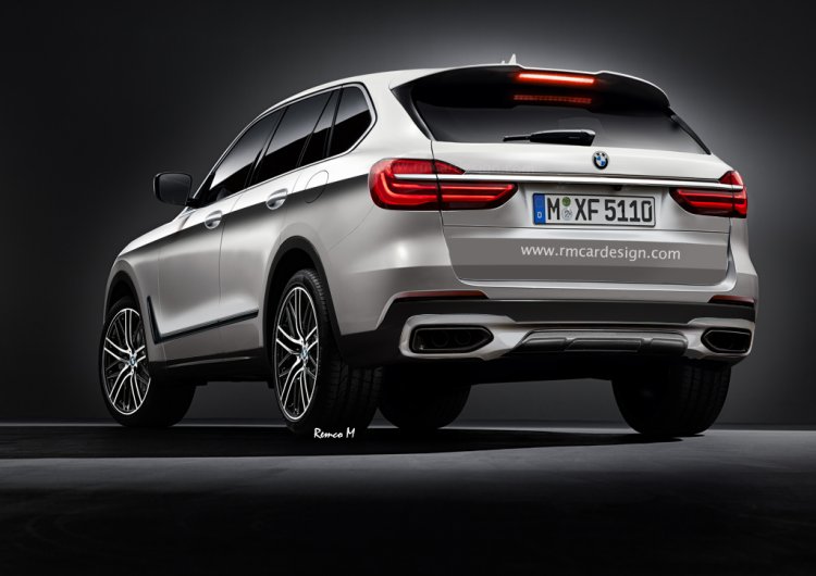 2019 BMW X5 rendering rear three quarters