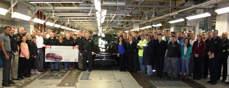 2017 Chrysler Pacifica production Windsor Assembly Plant