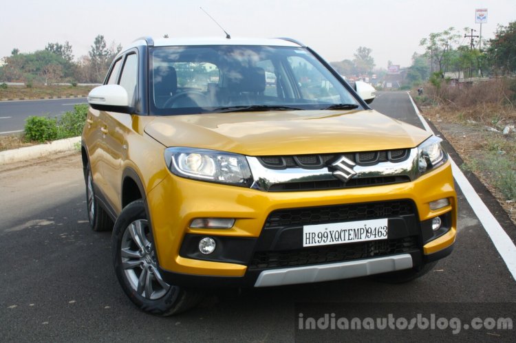 Maruti Vitara Brezza front quarter on road First Drive Review