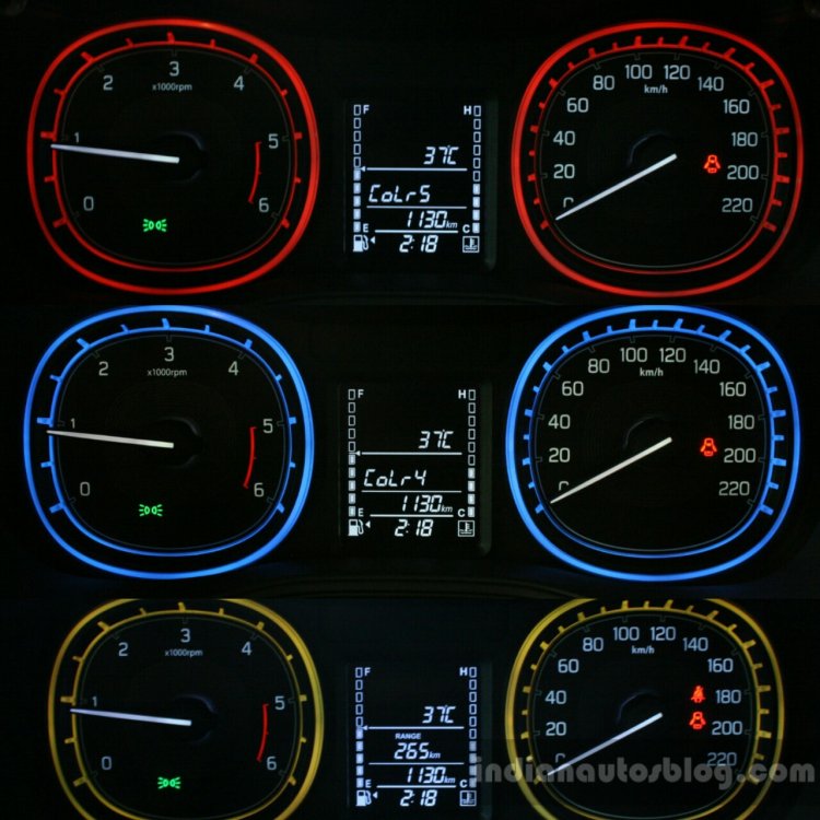 Maruti Vitara Brezza instrument dial colors First Drive Review