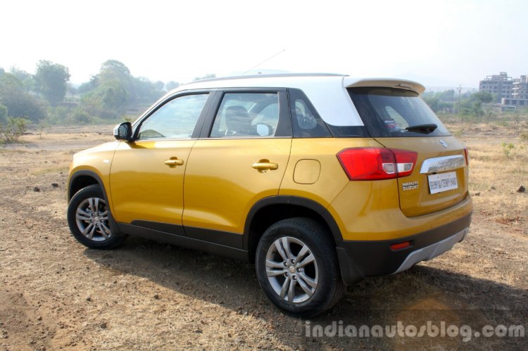 Maruti Vitara Brezza rear three quarter First Drive Review