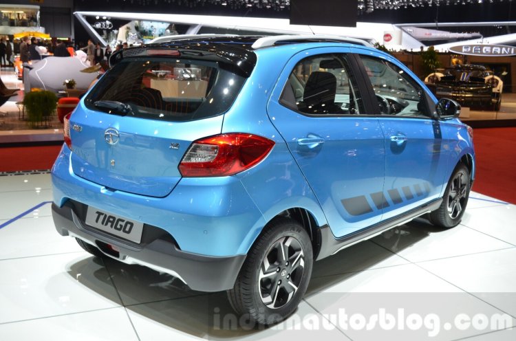 Tata Tiago rear three quarters at Geneva Motor Show 2016