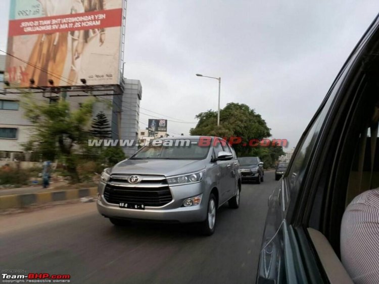 Toyota Innova Crysta front spotted on Indian roads