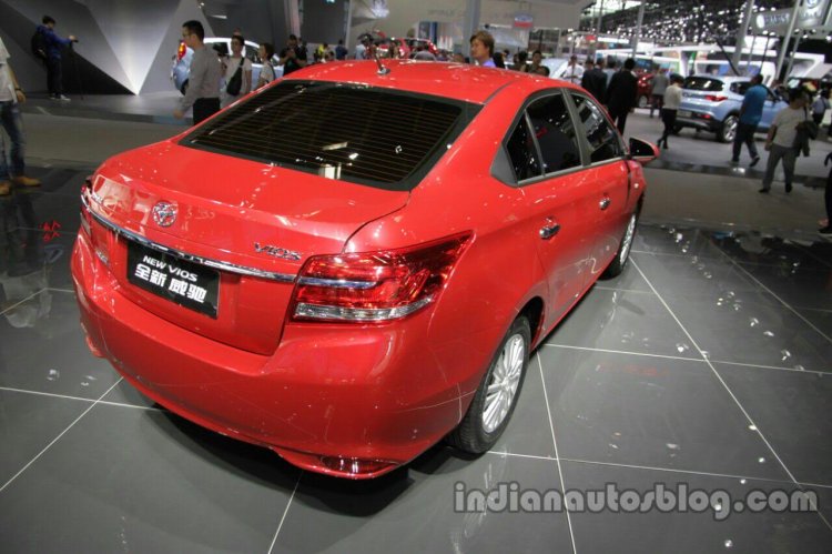 2016 Toyota Vios (facelift)r rear three quarter at the Auto China 2016