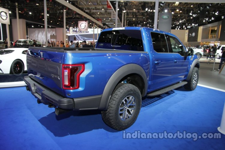2017 Ford F-150 Raptor SuperCrew rear three quarter at the Auto China 2016