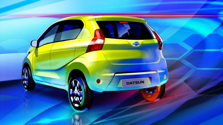 Datsun redi-GO rear three quarters rendering