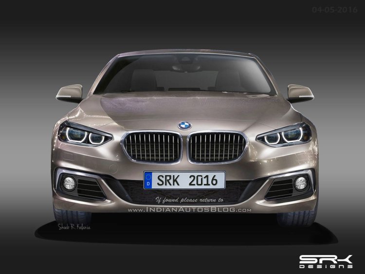 BMW 1 Series Sedan (BMW F52) front rendering based on patent leaks