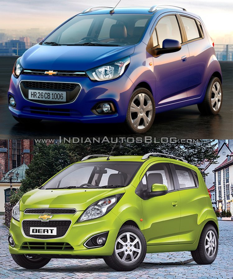 Next-gen Chevrolet Beat vs current Chevrolet Beat - Old vs New