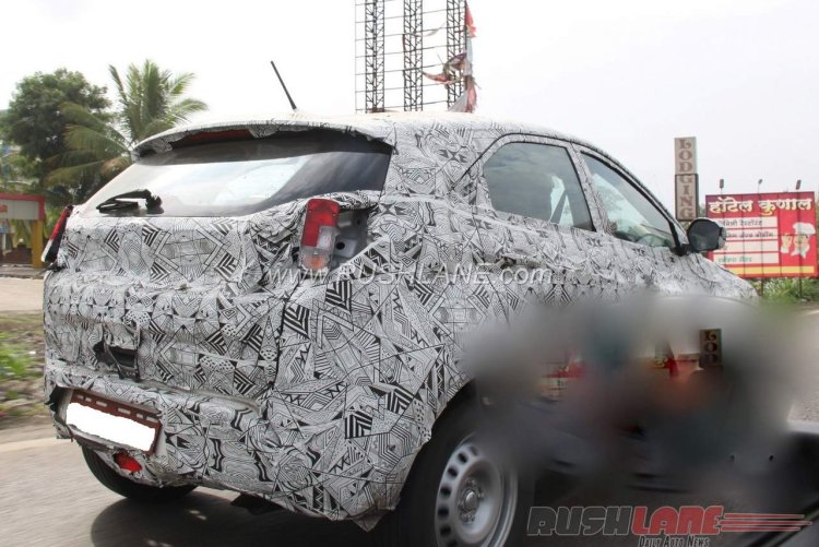 Tata Nexon rear three quarter photographed