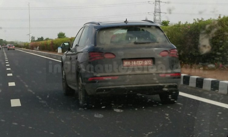 2017 Audi Q5 rear spied testing in India for the first time