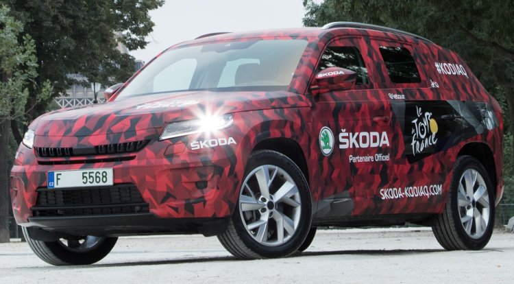 Skoda Kodiaq Tour De France front quarter