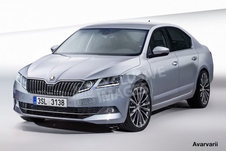 2017 Skoda Octavia (facelift) front three quarters rendering