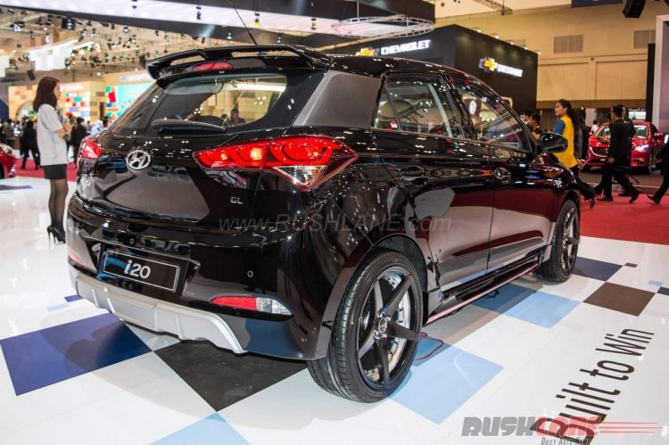Customised Hyundai i20 showcased rear three quarter at GIIAS