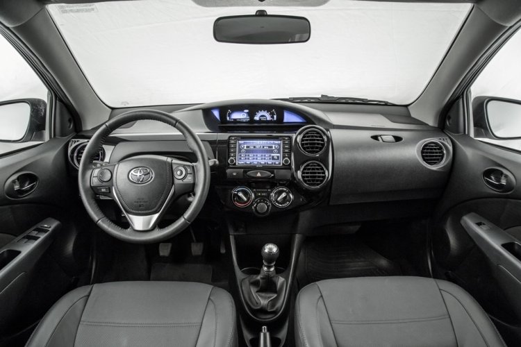 India-bound Toyota Etios Platinum (facelift) dashboard revealed in Brazil